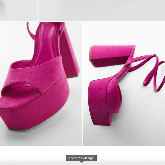 MANGO Platform ankle-cuff sandals Size 6 NEW WITH TAG! - Picture 4 of 10